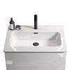 Vynxaria 24.01"L x 18.3"W Single-Hole Ceramic Bathroom Sink Vanity Top Basin Gloss White - 2 of 4