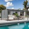 Aoodor Outdoor Pergola with Retractable Canopy, Aluminum Frame, 2 Pieces Patio Sun Shade Shelter for Backyard, Deck - 2 of 4