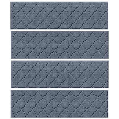 WaterHog 8.5"x30" Set of 4 Cordova Indoor/Outdoor Stair Treads Door Mats