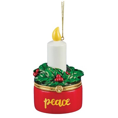 Collections Etc Hand-Painted Trinket Christmas Ornaments of Faith