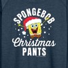Women's - SpongeBob SquarePants - Christmas Pants Lightweight French Terry Wide Neck Long Sleeve Shirt - 2 of 4