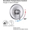 WOWOW Single Handle 7-Spray Tub and Shower Faucet 1.8 GPM with Pressure Balance Shower Valve in Brushed Nickel Valve Included - 4 of 4