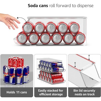 Sorbus Set of 2 Narrow Can Organizer for Fridge, Pantry, Kitchen Organization and Storage — фото 4