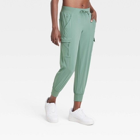 Women's Stretch Woven Cargo Pants - All In Motion™ Light Green Xs : Target