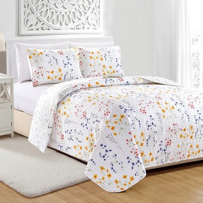 Great Bay Home Marianne Floral Printed Quilt Set : Target