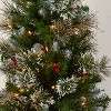 3ft. Artificial Christmas Tree with Clear Lights, Berries & Burlap Bag – Petite Festive Holiday X-Mas Accent - 4 of 4