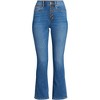 Lands' End Women's High Rise Denim Button Front Kick Flare Crop Jeans - 3 of 4