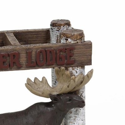 Brown Resin Moose and Birch Toothbrush Holder