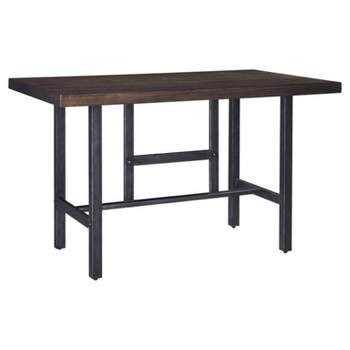 Kavara Rectangular Dining Room Counter Table - Wood/Medium Brown - Signature Design by Ashley