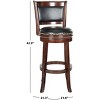 Brockway Swivel Bar Stool - FOX7016 - Cappuccino/Black - Safavieh Couture - 4 of 4