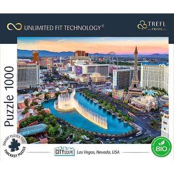 Trefl Cityscape Las Vegas 1000pc Puzzle: Jigsaw, Flax Fiber Structure, Creative Thinking, Travel Theme