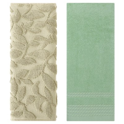 REGALWOVEN Absorbent Quick Drying Bathroom Hand Towels 14" x 30" 2 Pcs