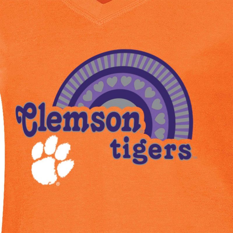 NCAA Clemson Tigers Girls&#39; V-Neck T-Shirt, 3 of 4