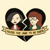 Men's Daria Best Friend Hearts T-Shirt - 2 of 4