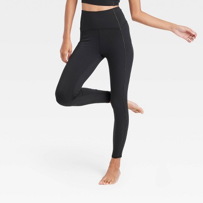 Joy Lab Brown High Rise Cropped Fitted Seamlessly Knit Leggings