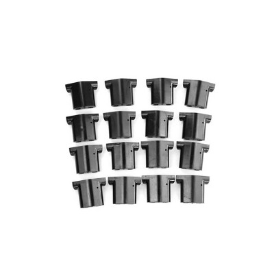 Advantek 23216 Black Replacement Plastic Vinyl Fence Gate Panel Connectors Pet Gazebo, 16 Pack