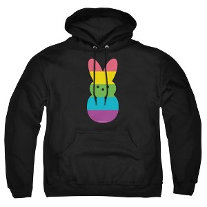 Peeps Rainbow Striped Easter Bunny Peep Adult Pull-Over Hoodie - 1 of 4