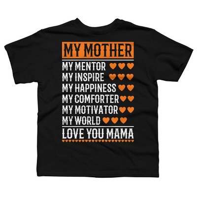 Boy's Design By Humans Best Mother Description Hearts By OlaFami T-Shirt