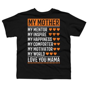 Boy's Design By Humans Best Mother Description Hearts By OlaFami T-Shirt - 1 of 2