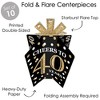 Big Dot of Happiness Adult 40th Birthday - Gold - Table Decorations - Birthday Party Fold and Flare Centerpieces - 10 Count - 3 of 4