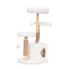 VisioGear Modern Cat Tree, Natural Branch Cat Tower, Cat Condo, Indoor Cat Furniture, Kitten Cat Gift, White, 34.06"*17.72"*41.73" - 2 of 4