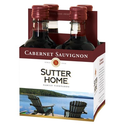 Sutter Home Cabernet Sauvignon Red Wine - 4pk/187ml Bottles