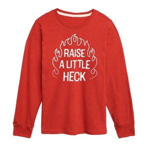Boys' - Instant Message - Raise A Little Heck Long Sleeve Graphic T-Shirt - 1 of 4