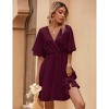 Women's Floral Dress Casual Short Sleeve Sundress Swing A Line Maxi Dresses - 2 of 4