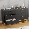 Dresser for Bedroom, 3 Drawer Dresser with Metal Legs, Wood Dressers Chest Organizer with Storage - 3 of 4