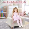 Infans Kids Chick Sofa Wooden Armrest Chair Couch w/ Thick Cushion Beech Legs Gift - 4 of 4