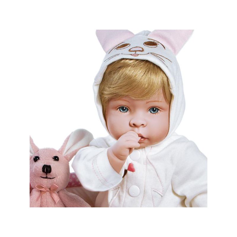 Paradise Galleries "Molly & Fluffy" Soft Baby Doll.  17" weighted baby doll comes with 8 Accessories.  Age 3+, 2 of 9