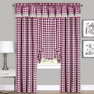 GoodGram Complete 6 Pc. Country Chic Plaid Window Curtain Treatment Set - 1 of 1