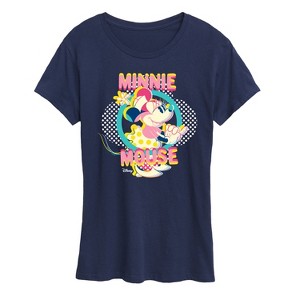 Women's - Disney - Minnie Circle Frame Short Sleeve Graphic T-Shirt - 1 of 4