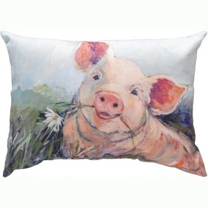Manual Woodworkers & Weavers Farmhouse Pig Pillow – Field of Home 18x13 inch Climaweave Pillow - 1 of 3