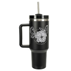 Elanze Designs He Restores My Soul Butterfly Faith 40 oz. Stainless Steel, Large Water Bottle Coffee Mug, Spill & Leak Resistant, Thermal Travel - 1 of 1