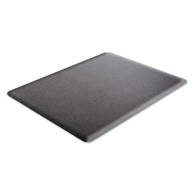 3'x4' Rectangle Solid Other Fibers Floor Mat Black - Deflecto