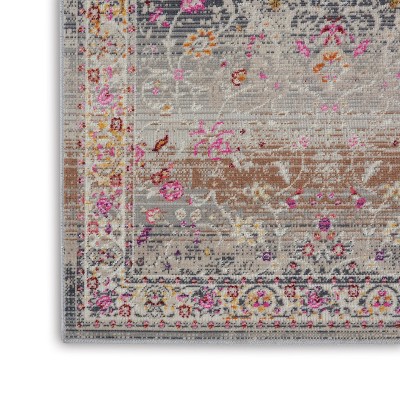 Handmade Gray Synthetic Rectangular 2' x 4' Area Rug
