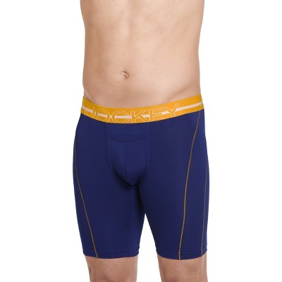 Jockey Sport Men's Silver Microfiber 9" Long Leg Boxer Brief
