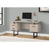 Monarch Specialties Computer Desk Home Office Laptop Left Right Set-Up Storage Drawers 60InchL Work Metal Laminate Beige Black Contemporary Modern - 2 of 4