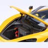 McLaren 720S Volcano Yellow with Black Top and Carbon Accents 1/18 Model Car by Autoart - 3 of 4