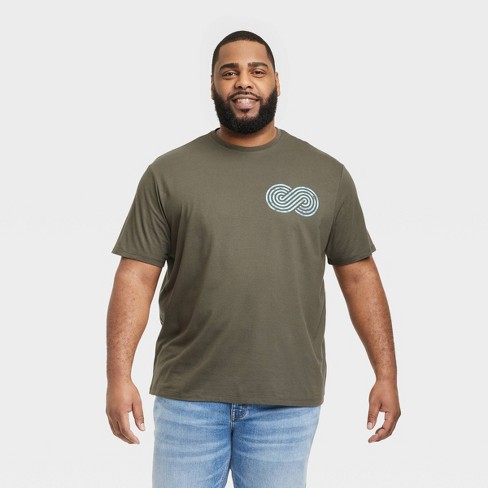 Men's & Tall Standard Fit Crew Neck Short Sleeve T-shirt Goodfellow & Co™ Forest Green : Target