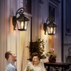 2-Pack 14" Outdoor Wall Lanterns Black Waterproof Wall Sconce with Clear Glass Panels for Porch Patio Garden and Doorway (Bulb Not Included) - 3 of 4