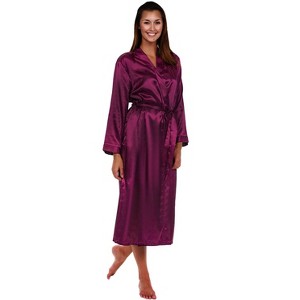 ADR Women's Lightweight Satin Robe, Long - 1 of 4