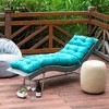 ARTPLAN Outdoor Chasie Lounge Tufted Thick Cushion with Ties,Replacement Wicker Chair Cushion for Paito Fruniture,72x22x4inches - 2 of 4