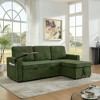 Resenkos Pull-Out Sleeper Sofa with Retractable Table, Features LED Lights, USB Ports, and Cup Holders, - 3 of 4