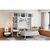 Queen Size Wall Murphy Bed with Desk, Top Cabinet and Storage Shelves - 3 of 4