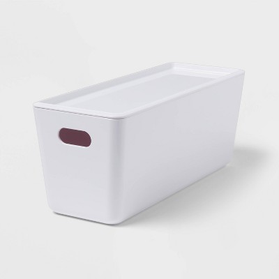 Cute Storage Bins Organizer Baskets Grey & White 2 Pack NEW & FREE SHIPPING