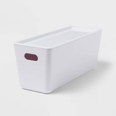 Storex Plastic Cubby Bins Small Size 5 28 x 7 1316 x 12 216 Crystal Clear  Carton Of 5 - Office Depot