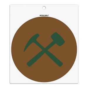 Montana Tech of the University of Montana Secondary Logo Automotive Car Refrigerator Locker Vinyl Circle Magnet - 1 of 4