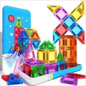 Practical Mini Magnetic Tiles Set - STEM Travel Toys for Gifting Leisure - 1 of 4